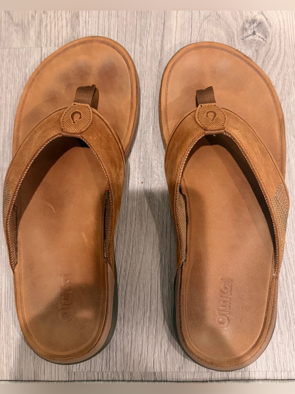 OLUKAI Tuahine Men's Waterproof Leather Sandals - 10